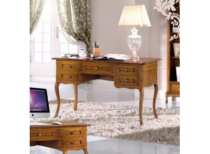 Brown Office desk Luxury Study room Furniture Wood Desk Classic