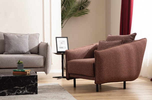 Armchair 3+3+1 Seater Luxury Sofa Brown Sofa Set Sofas Fabric Design