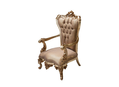 Armchair Living room Classic Design Armchair Gold Luxury Living room Textile