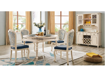 Classic Dining room Suite Table with 4 Chairs Set Chair Group Tables 5pcs