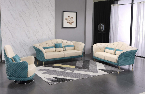 Three Seater Italian Style Furniture Sofa 3 Seater Modern Sofa Leather Sofa Couch