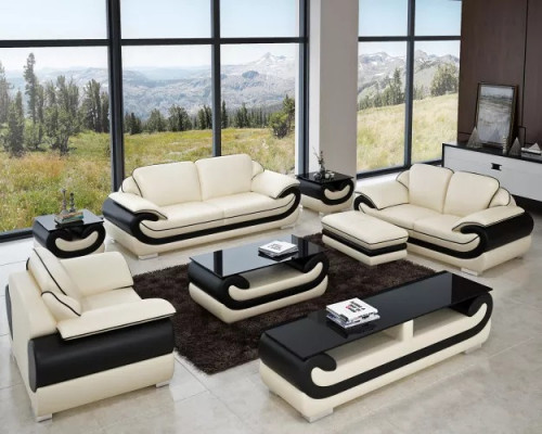 Sofa set 321 Seater Living landscape Modern sofa Leather sofa designer