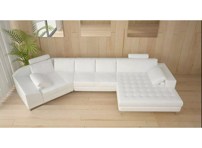 Corner sofa Leather sofa Design Sofa Corner sofa U-shape Modern Upholstery Living room Furniture