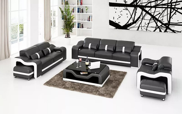 Sofa set 321 Seater Leather sofa Modern sofa Living landscape Designer