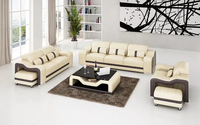 Sofa set 321 Seater Leather sofa Modern sofa Living landscape Designer