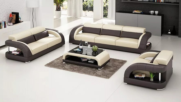 Leather sofa sofa set 3+2+1 seater + coffee table leather sofa modern sofa