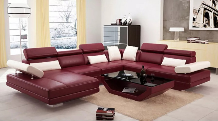 Corner sofa living room design modern corner sofa leather upholstery couch sofa