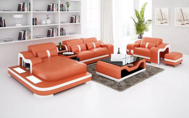 Modern Sofa Corner sofa L-shape Decorative Armchair Coffee table Stool Corner sofa Upholstery