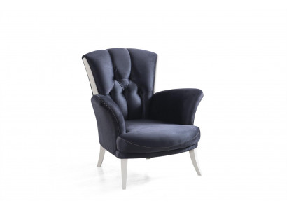 Armchair 1-Seater with Textile Upholstery Luxury Design Armchair for Living room