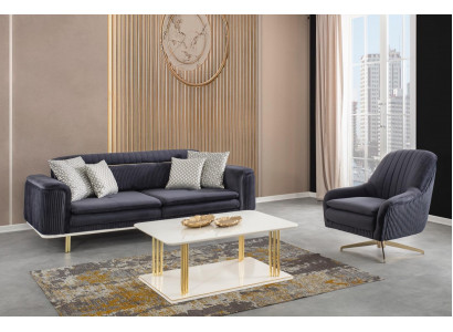 Modern Living room Suite Blue's Sofa + Blue's Armchair + Coffee table new modern