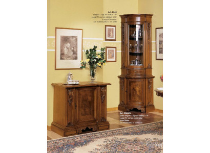 Corner showcase Corner cabinet Display case Wardrobe Wood Cabinets Italian Furniture Glass new