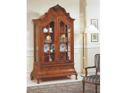 Glass Display Cabinets Living room Furniture Brown Display case Classic r Italian Wardrobe