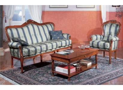 Classic Sofa set Couch 3+1 Seater Sofa Couches Italian Furniture Textile