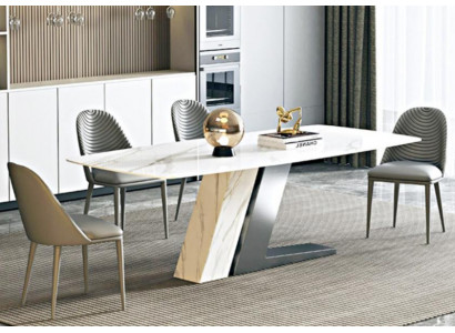 Dining Table Marble Bonzen Tables Living Room Italy Luxury Designer stainless steel new