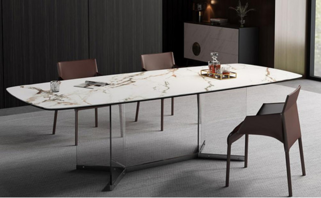 Design marble table living tables dining room stainless steel table modern dining table