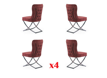 Dining room Chairs Suite Armchair Design 4x Chairs Set Group Upholstery