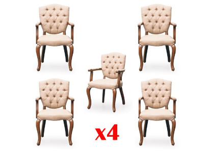 Dining room Chair Suite Armchair Design 4 Chairs Group Set Upholstery new