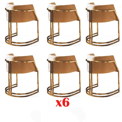 Kitchen Chairs Elegant Dining room Fabric Set 6 Chair Design Metal Textile