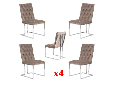 Dining room Chairs Textile Group Suite 4x Chair Set Armchair Suite