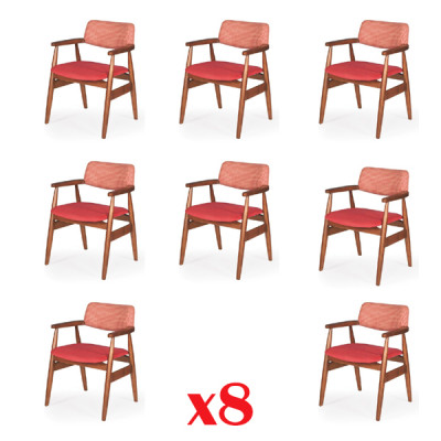 Luxury Furniture Suite Dining room Chair 8 Chairs Group Italian Style