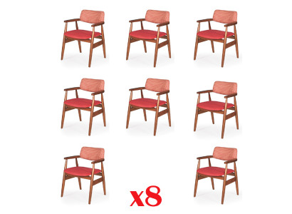 Luxury Furniture Suite Dining room Chair 8 Chairs Group Italian Style