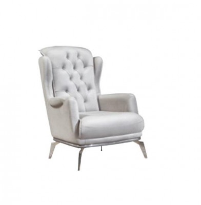 Armchair 1 Seater White Armchair Luxury Design Elegant Furniture Italian Style