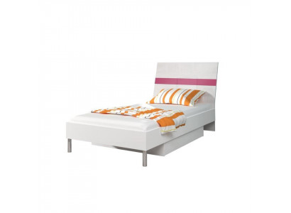 Beds Pink Wood Design Single Bed High Gloss Single Childrens room Bed Girls