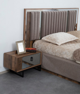 Bedside tables Bedside table Bedroom Consoles Side Wood Brown Luxury Furniture