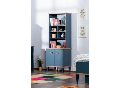 Bookshelf Blue Youth Room Furniture Bookcase Modern Childrens room new