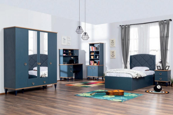 Blue he Bedroom Wardrobe Set Youth Room Teeneger Furniture Wardrobe new