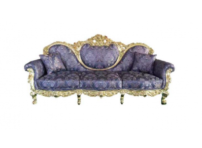 Throne Sofa Queen Upholstery Velvet 3 Seater Antique Style Armchair Lounge Chesterfield