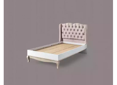 Bed design Chesterfield youth bed wooden furniture with soft padding 120x200cm