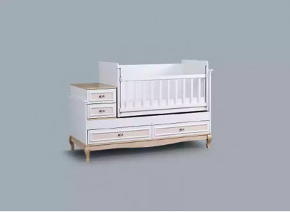 Baby bed Childrens bed Bed Set Drawer White in the modern Childrens room