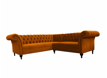 Chesterfield Corner sofa Corner sofa Designer Sofa Couch Velvet Leather Sofa