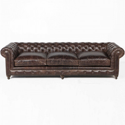 Brown Chesterfield Sofa Couch Upholstery Fabric Leather Couches Upholstery Suite Big XXL