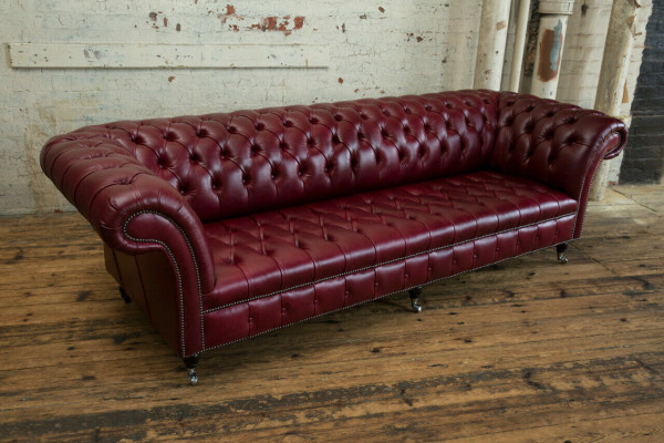 Chesterfield Design Sofa 4 Seater Couch Upholstery Luxury Classic Textile Sofas