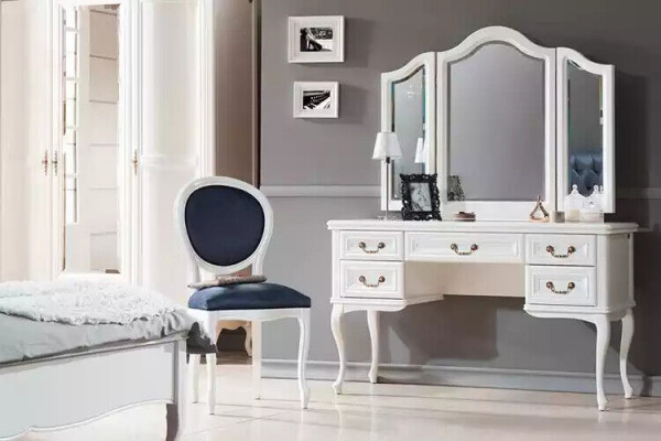 Dressing table with Mirror Luxury Console Chest of drawers Bedroom Baroque Rococo