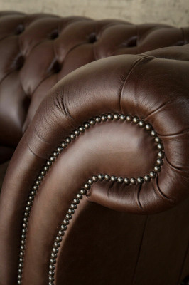 Brown Chesterfield Sofa Luxury Couch Designer Upholstery Sofa