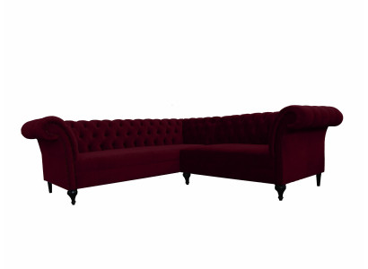 Chesterfield Corner sofa Corner sofa Designer Sofa Couch Velvet Leather Sofa SLIII Sofa №82