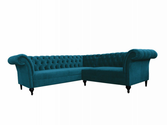 Chesterfield Corner sofa Corner sofa Designer Sofa Couch Velvet Leather Sofa