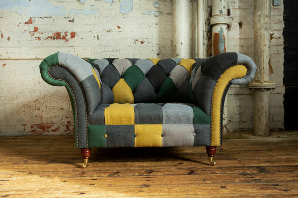 Colorful Chesterfield Single Seater Modern Living room Armchair