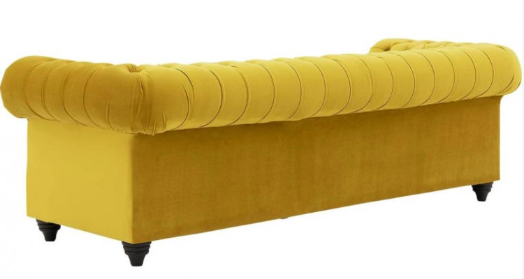 Yellow Couch with Buttons Chesterfield Sofa Upholstery Seat Couches Sofas Luxury new