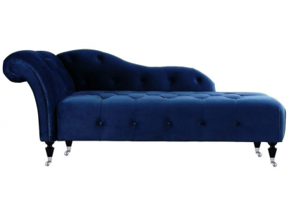 Elegant Chesterfield lounger with buttons velvet chaise lounge chaise longue