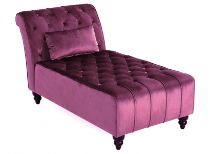 Purple Chaise Longue Chesterfield Furniture Lounger Living room Modern Design