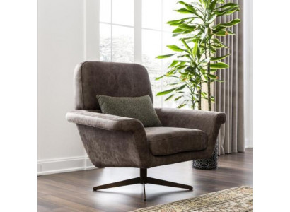 Wing Chair Armchair Cocktail Chair Seater Modern Design Gray Imitation leather