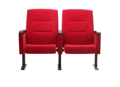 Armchair Art Deco Armchair Sofa 1 Seater for Theater Design Luxury Red Textile new