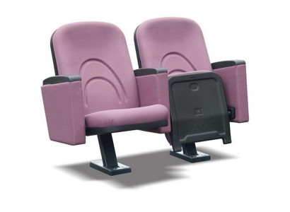 Modern Armchair Armchair Sofa 1 Seater for Theater Cinema Design Luxury Pink Textile