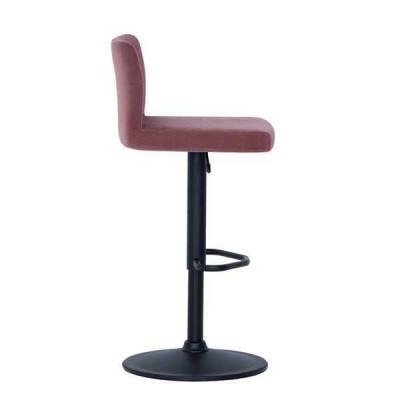 Modern Pink Chair Designer Bar Stool Textile Stylish Luxury Furniture Stool