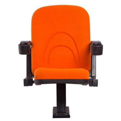 Modern Armchair Armchair Sofa 1 Seater for Theater Cinema Design Luxury Orange Textile