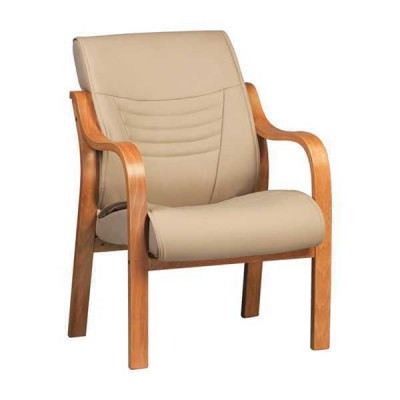 Chair Imitation leather Design Upholstered Chair Beige Chairs Dining room chair Office chair